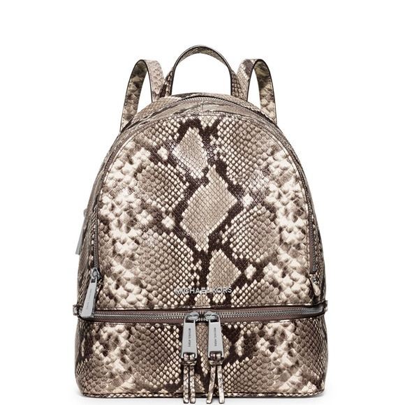 Michael Kors Handbags - RSV Michael Kors Rhea Python Embossed Backpack